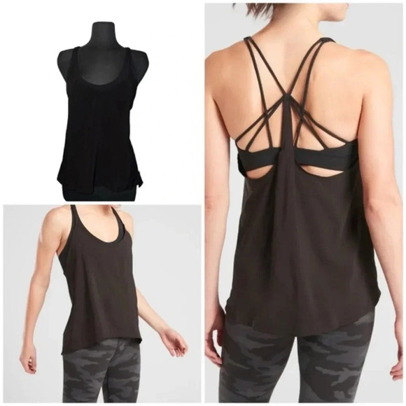 ATHLETA Solace Support Top, Black Small - Picture 1 of 6